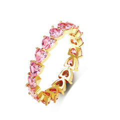 Heart Ring - Gold / Pink