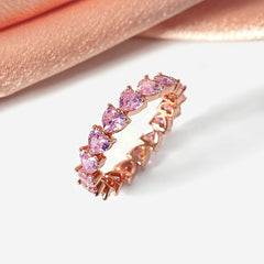 Heart Ring - Gold / Pink